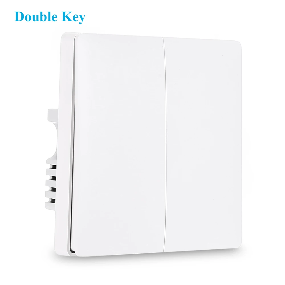 Double Key Настенный выключатель Aqara ZigBee, умный светильник, управление беспроводным подключением, приложение mi home, дистанционное управление, умный дом - Цвет: Double Key