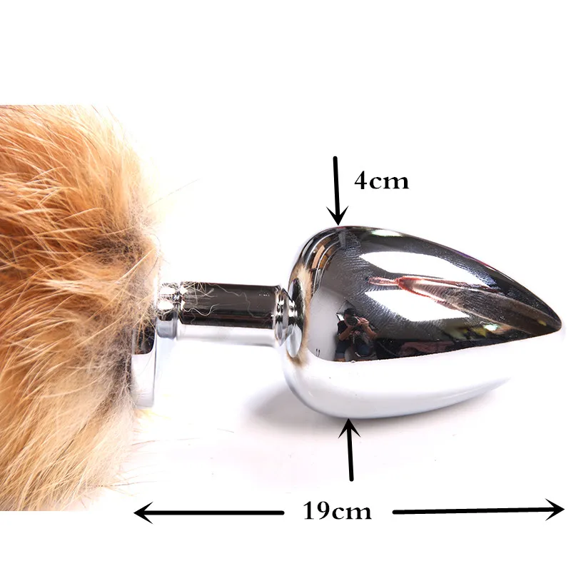 Большой размер длинные металлические анальные игрушки с хвостом лисы анальная пробка эротическая задница секс для женщины и мужчины сексуальная анальная пробка взрослая игрушка.