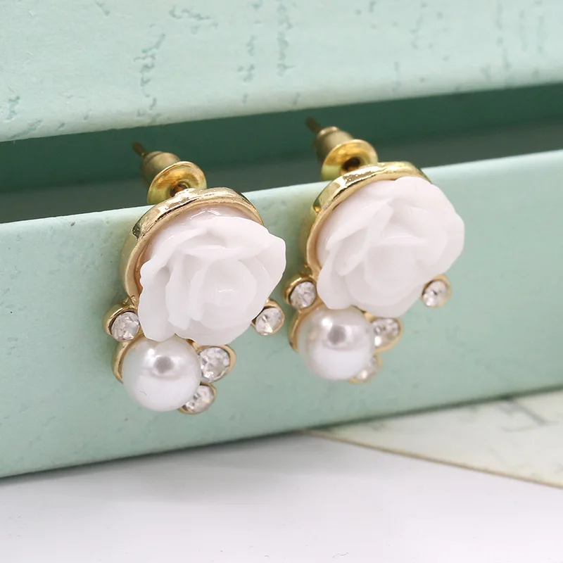 Новые ювелирные изделия хрустальные серьги гвоздики с искусственным жемчугом