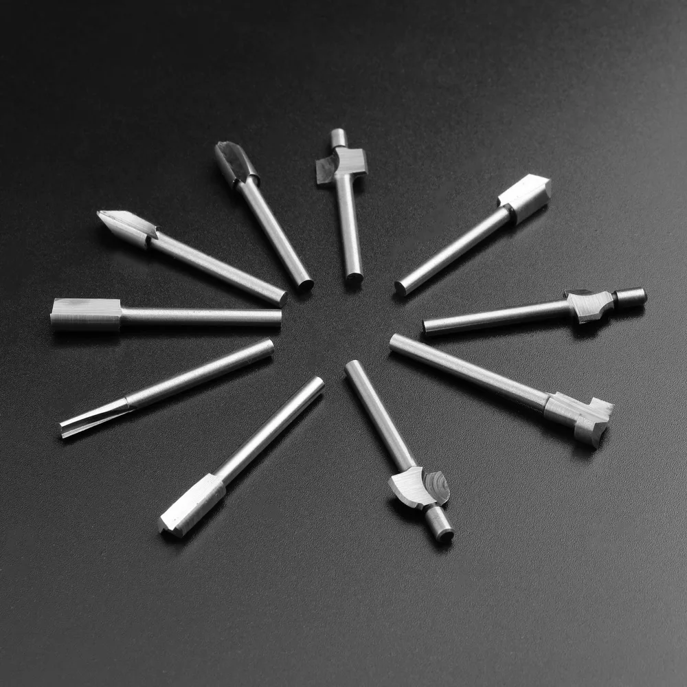 DIYWORK 10 шт./компл. Dremel Поворотный Комплект гравировальный станок Электрический фрезерный станок деревообрабатывающий резак полировка фрезеровка резак подходит