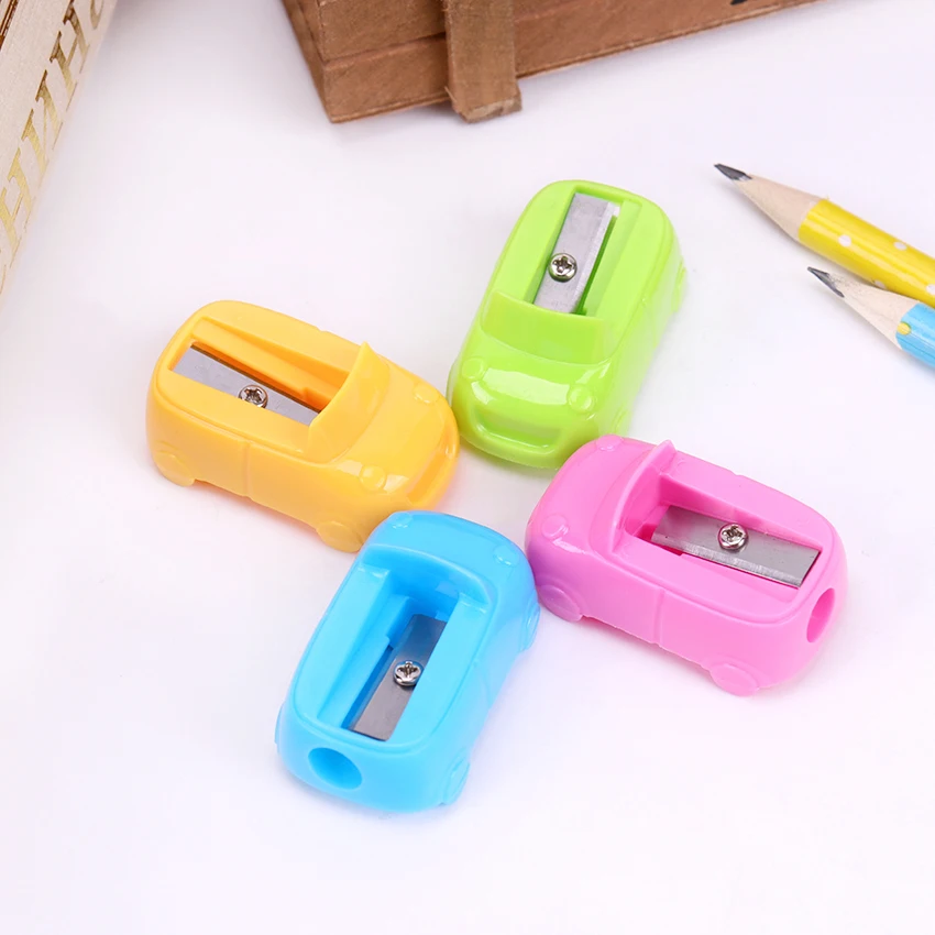 

Mini Cute Kawaii Cartoon Candy Colored Standard School Supplies Car Pencil Sharpener for Kids Girls Stationery Items