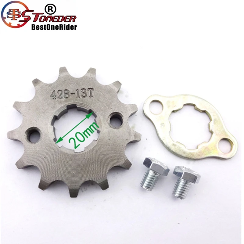 STONEDER 428 13 Tooth 20mm Front Chain Sprocket Gear For ATV Quad Pit Dirt Bike 50cc 70cc 90cc 110cc 125cc 140cc 150cc 160cc | Автомобили