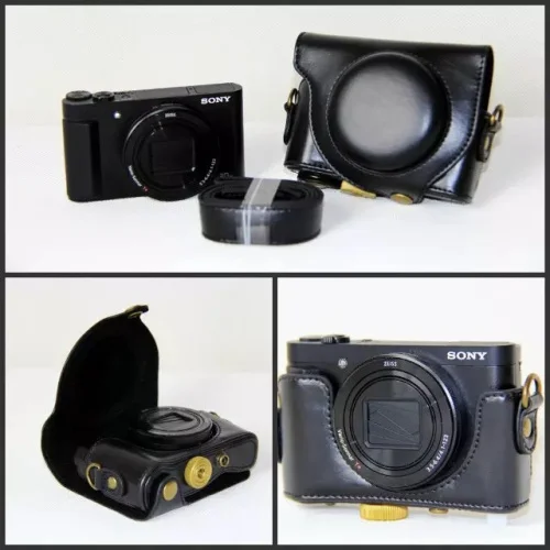 Кожаный чехол для цифровой камеры Sony Cyber-shot DSC-HX90V HX90 WX500 | Электроника