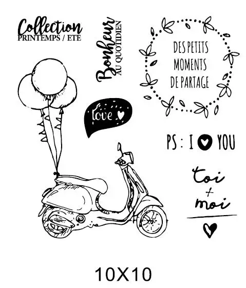 Французский прозрачный силиконовый штамп печать для DIY скрапбукинга фотоальбома