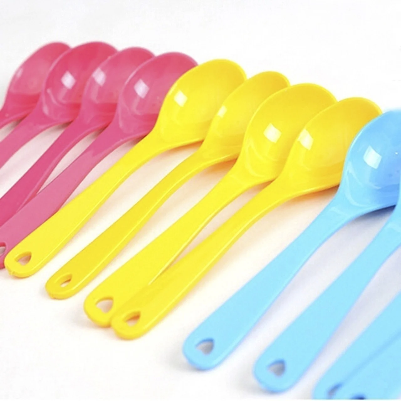 12 шт. пластиковые ложки для кормления детей|plastic spoon|spoon setcolored plastic spoons |