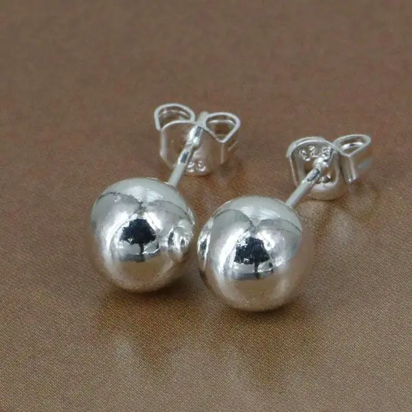 E073 Оптовые посеребренные серьги серебряные модные ювелирные изделия 8