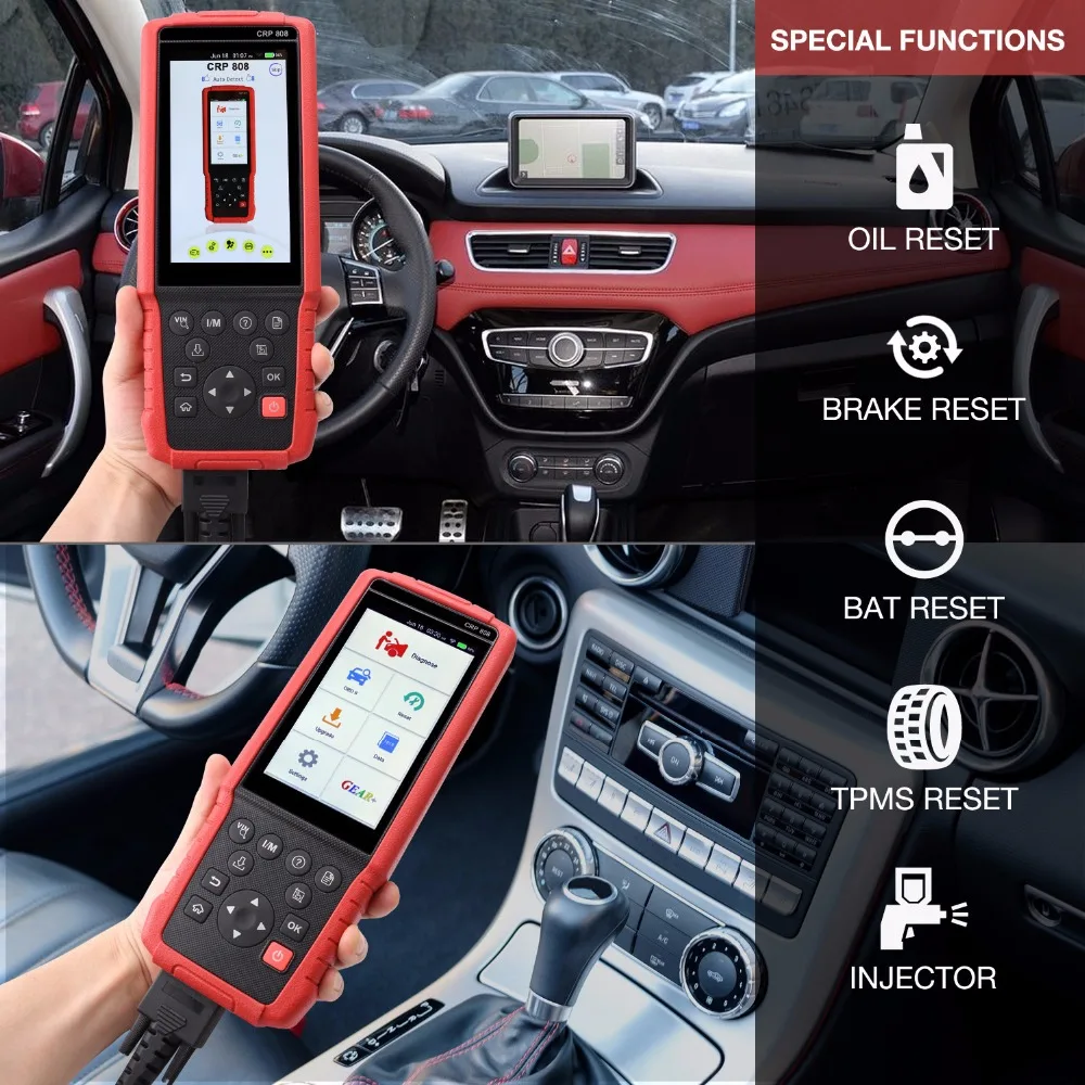 Launch CRP 808 CRP808 полная система OBD2 диагностический инструмент для автомобилей европы
