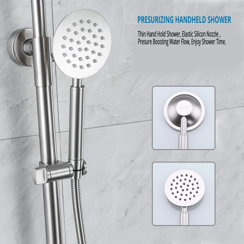 IVRICH Comfortable Stainless Thermostatic Shower Set Precise 38 C Smark Control Safety Lock 3 Mode Switchable Suit VR3304 | Обустройство