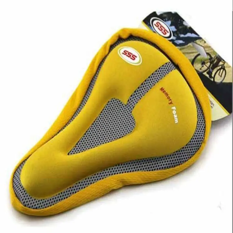 Free shipping SSS memory foam cushion bike bicycle silica gel saddle seat cover | Спорт и развлечения