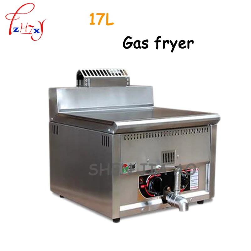 1 шт. газовая фритюрница из нержавеющей стали с контролем температуры|frying gas|machine