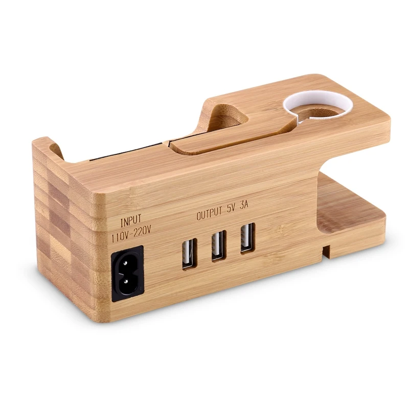 Универсальная деревянная зарядная станция usb, зарядная док-станция, подставка, держатель для Apple Watch, для iPhone 6, 7, планшет, крепление для телефона, многофункциональное