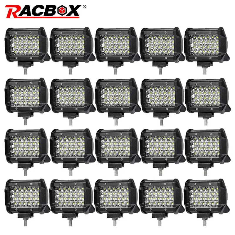 RACBOX 4 дюймовый 72 вт четырехрядный точечный светильник светодиодный рабочий 12 в 24