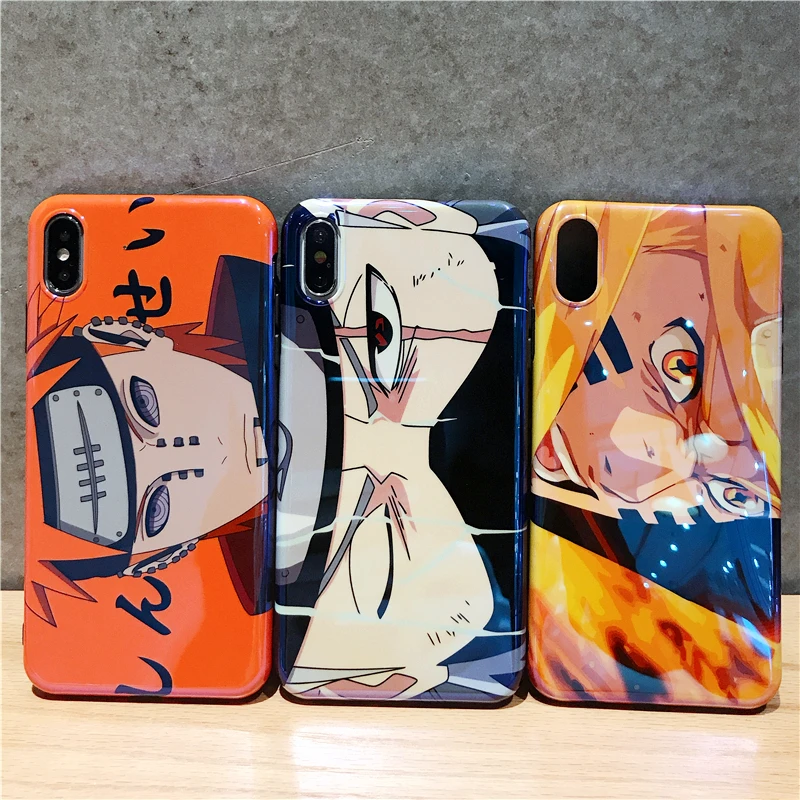 Наруто Аниме боль Саске Uzumaki чехол для iPhone 6 S 7 8 Plus X XR XS MAX мультфильм глянцевый Blu-Ray Мягкий силиконовый чехол