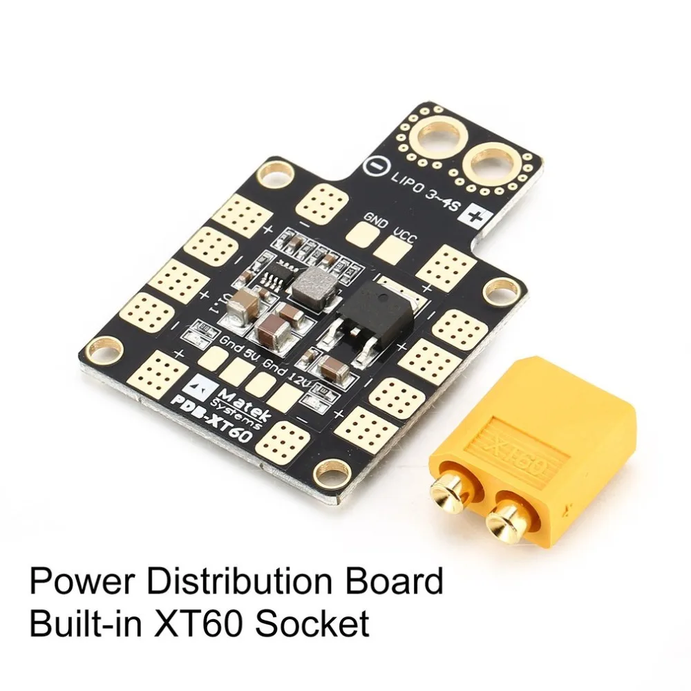 PDB XT60 Drone Lipo 3 4S Мощность распределительный щит с W/ BEC 5В 2A 12V 0.5A для трутеня