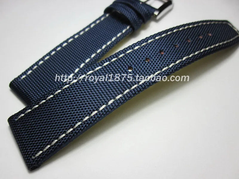 Composite fiber+Genuine Leather Buckle Strap Watch Band Charm Black blue Men Women Watch Strap 21 22mm for branded watchbands