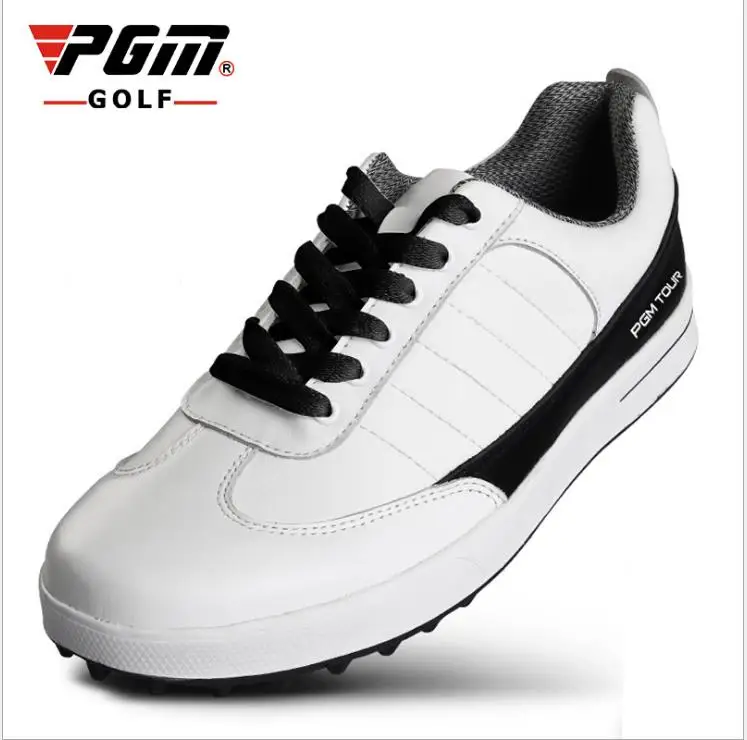 PGM new men's genuine leather golf shoes without spikes ultra soft super breathable waterproof golf shoes