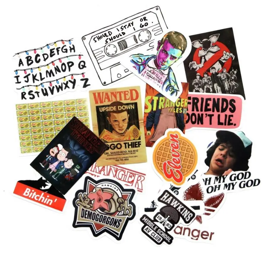 Набор наклеек очень странные дела 19 шт./упаковка аниме игрушка наклейка для