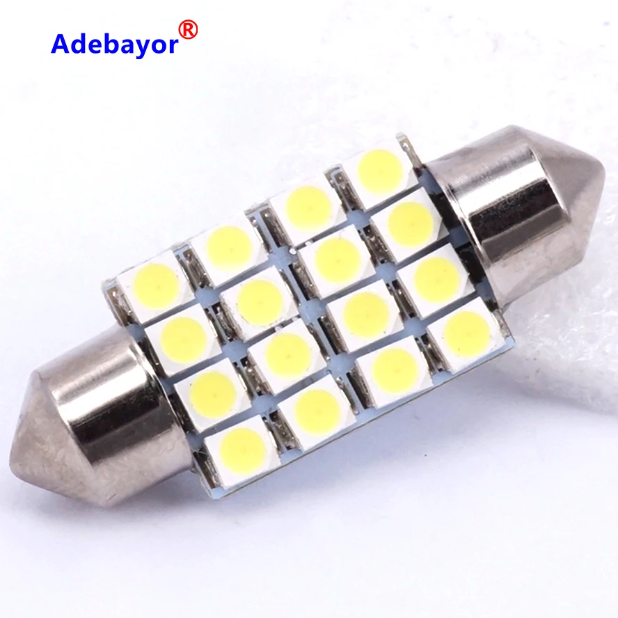 3528x36 мм 16 SMD светодиодсветодиодный белая Автомобильная купольная гирлянда