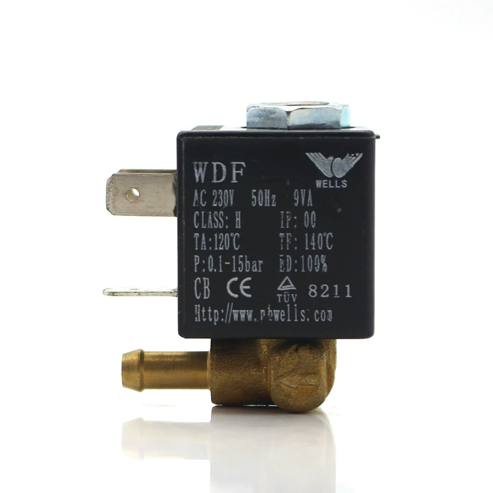 Нормально закрытый N/C AC120V 60 Гц/230 В 50 Гц 9 Вт G1/8 'Латунь Утюг Паровая вода 2 позиции 2 способ соленоида Электрический водяной клапан