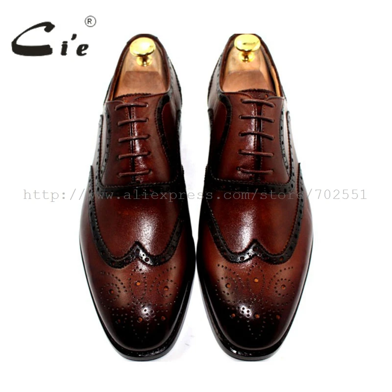 Мужские броги из натуральной телячьей кожи на шнуровке|welt|welted shoes |