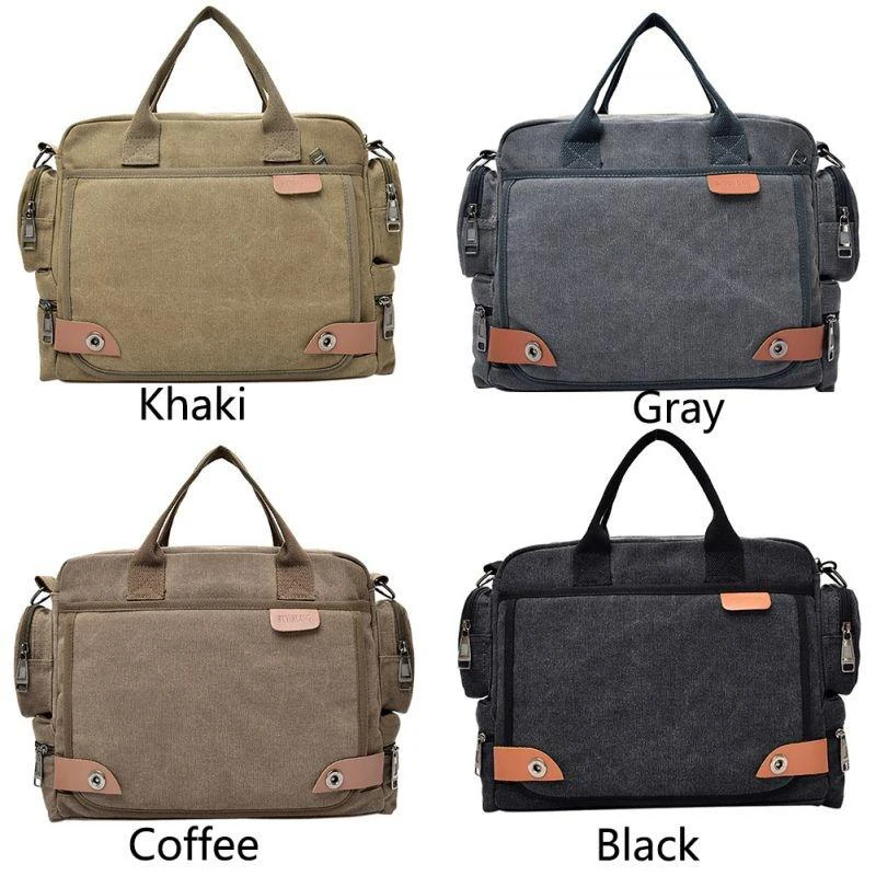 Винтажный холщовый портфель мужские сумки дорожные мессенджеры фирменный