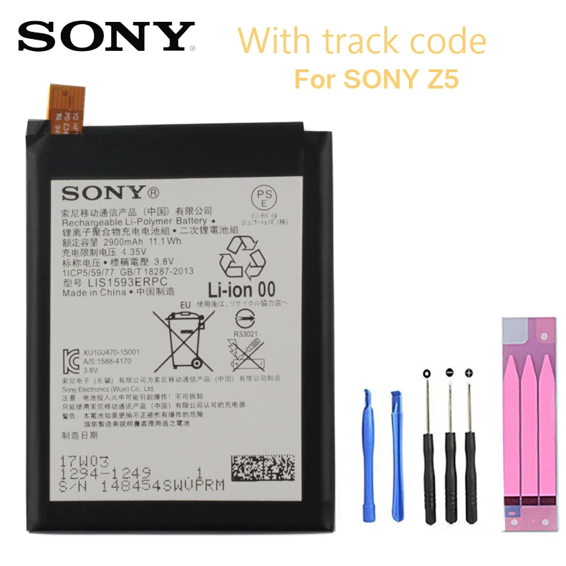 Оригинальные Замена батарея для Sony Xperia Z5 E6883 LIS1593ERPC E6633 E6653 E6683 E6603 Подлинная