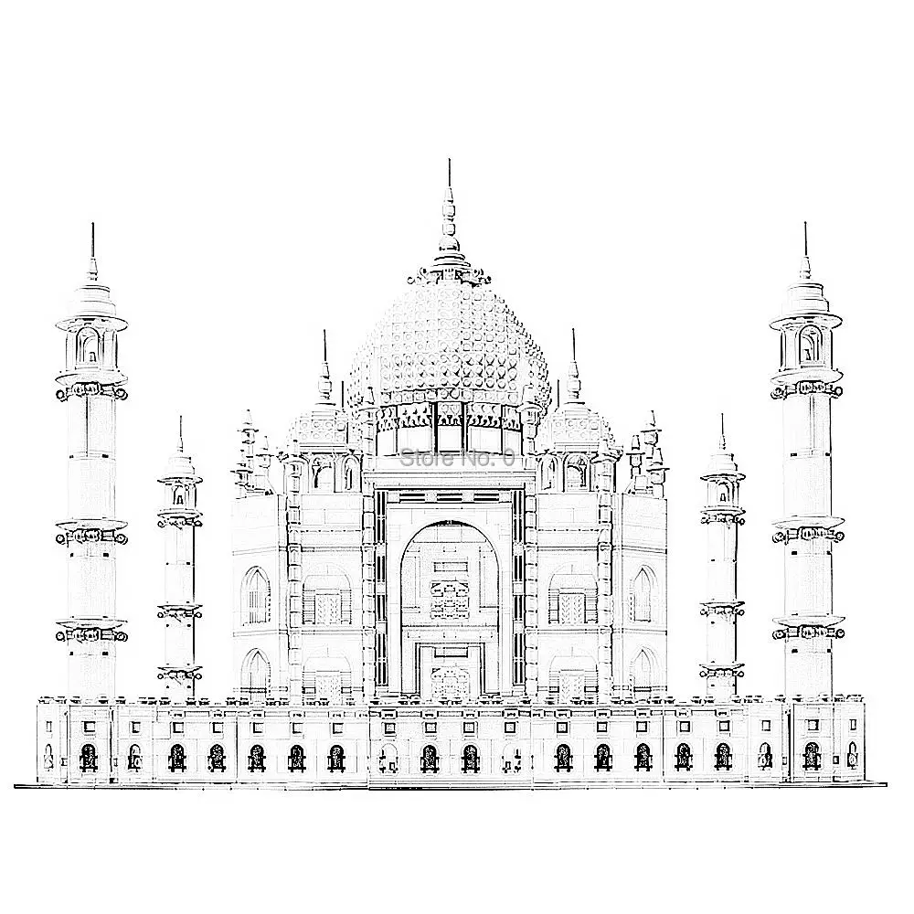 6633 шт новая версия создатель taj mahal строительные блоки 10256 Кирпичи Игрушки
