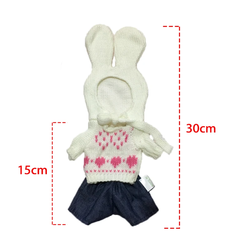 30 см Одежда для кукол кролик кошки медведи плюшевые игрушки 1/6 BJD одежда куклы ветрозащитный свитер Одежда для девочек игрушки для детей Подарки - Цвет: b