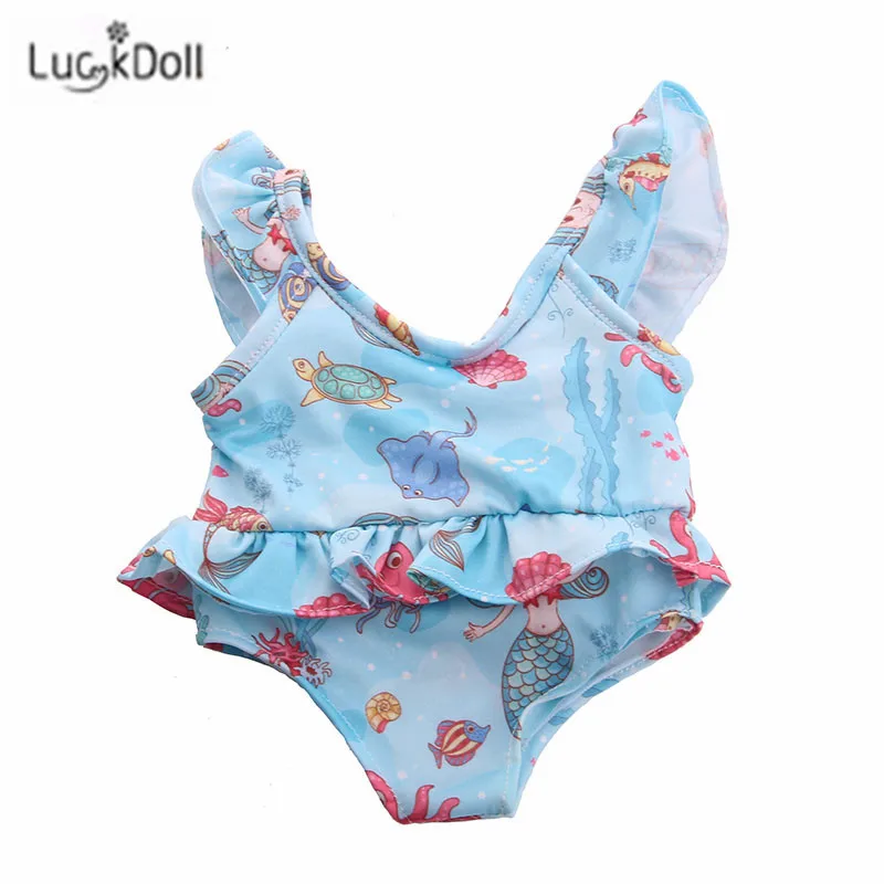LUCKDOLL Купальник Модный костюм подходит 18 дюймов Американский 43 см Детские аксессуары для кукол, игрушки для девочек, поколение, подарок на день рождения