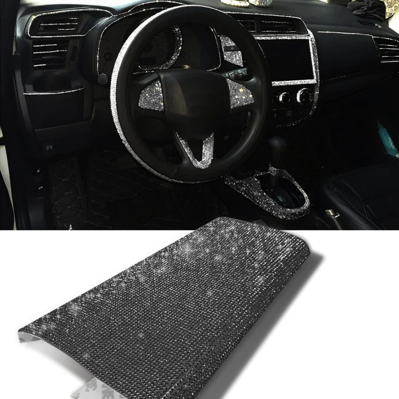 DIY стикер для украшения автомобиля блестящие прозрачные стразы наклейки рамка