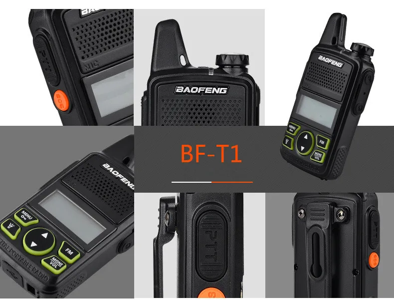 BAOFENG BF-T1 мини-рация портативная УВЧ СВ радиостанция портативная радиоприемная FM Мобильная приемопередатчик+ наушник