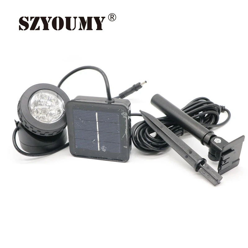 SZYOUMY Солнечный 6 LED открытый сад пейзаж ярд пятно света Газон лампа прожектор 30 шт