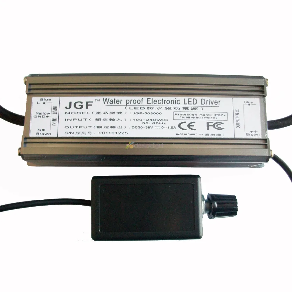 Водонепроницаемая светодиодная ламсветильник 50 Вт яркость IP67 1500 мА высокая