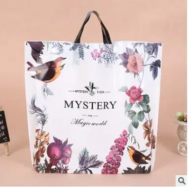 

50Pcs PASAYIONE Large Jewelry Shopping Packaging Plastic Gift Bags With Handle Shopping Clothing Bag Three Sizes Party Supplies