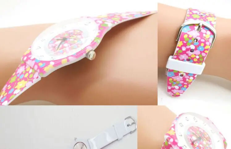 2016 женские часы с рисунком из мультфильма повседневные кварцевые цветами модный