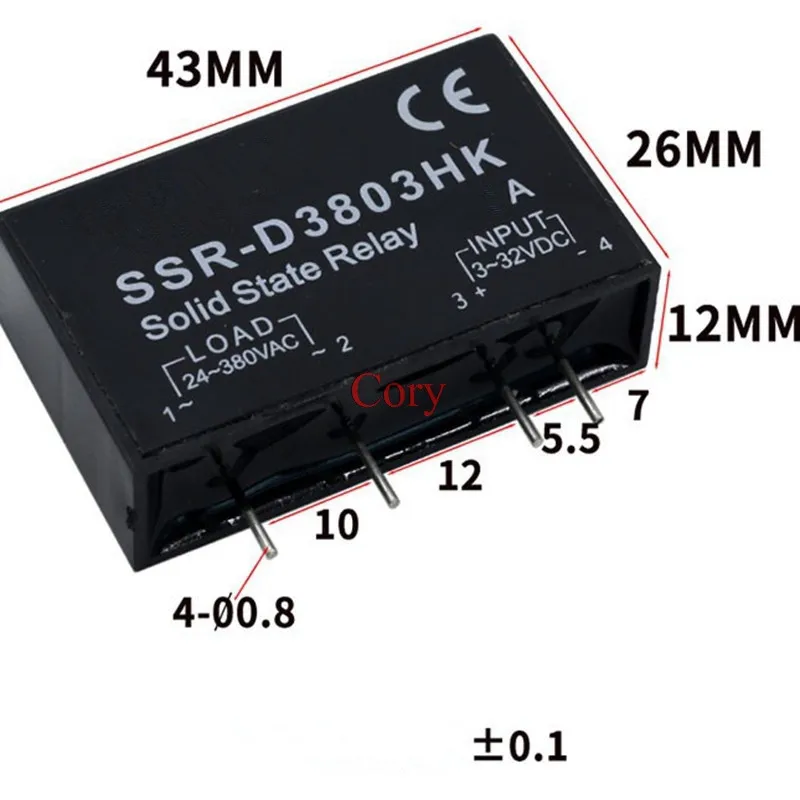 1 шт. PCB програмная панель булавки специальный с булавками SSR-D3805HK 5/8A DC-AC твердотельные реле SSR-D3805HK czyc