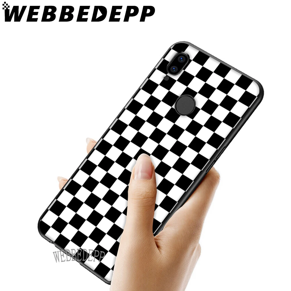 Мягкий чехол WEBBEDEPP в шахматную клетку для Huawei Honor 6 7A Pro 7C 8C 7X 8X 8 9 10 lite Note10|Бамперы| |