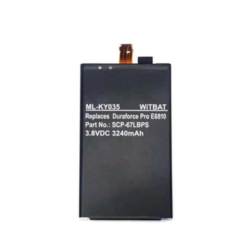 

Battery for Duraforce Pro E6820 E6810 Phone New Li-Polymer Rechargeable Accumulator Pack Replacement SCP-67LBPS 3.8V 3240mAh