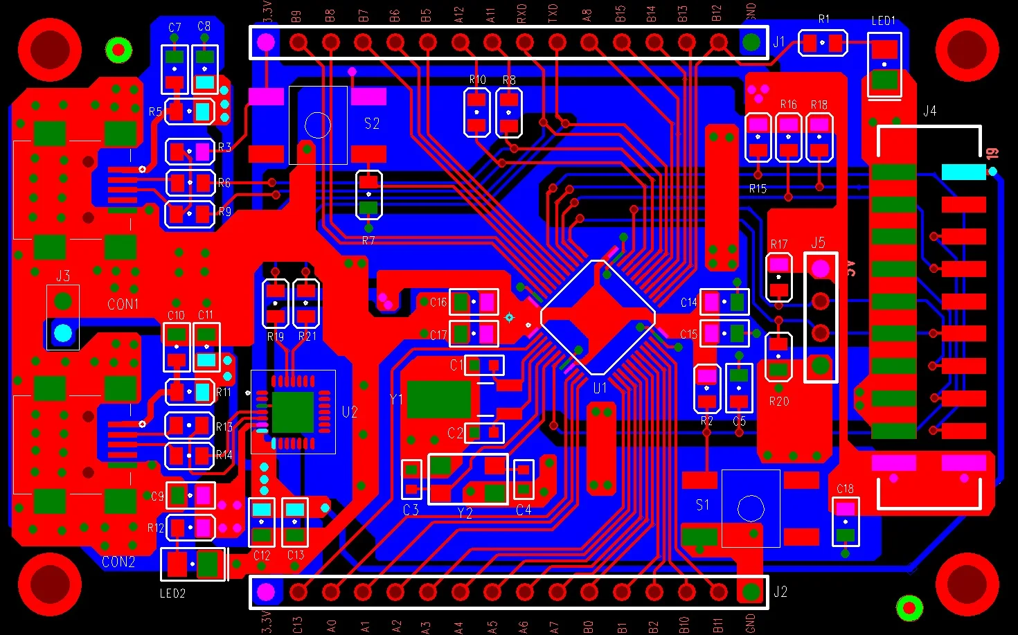 STM32F103C8 макетная плата STM32 SCM обучающая поддержка серийной загрузки|download| |