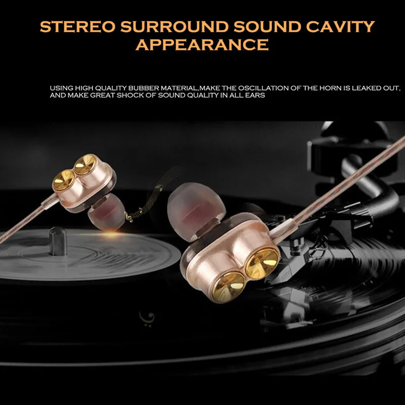 Наушники Sansnail M2 In Ear спортивные наушники с защитой от пота двумя басами 4 колонки