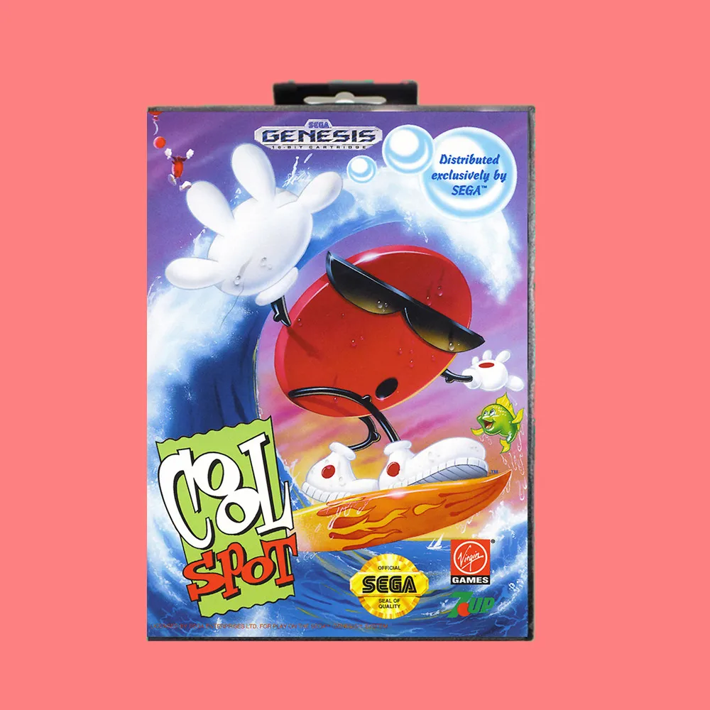 Cool spot 16 Bit MD игровая карта включает розничную коробку для Sega Genesis &amp Mega Drive |