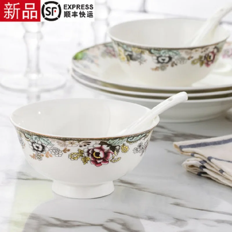 Столовый набор из 58 предметов домашний корейский посуды bowlsJingdezhen костяного