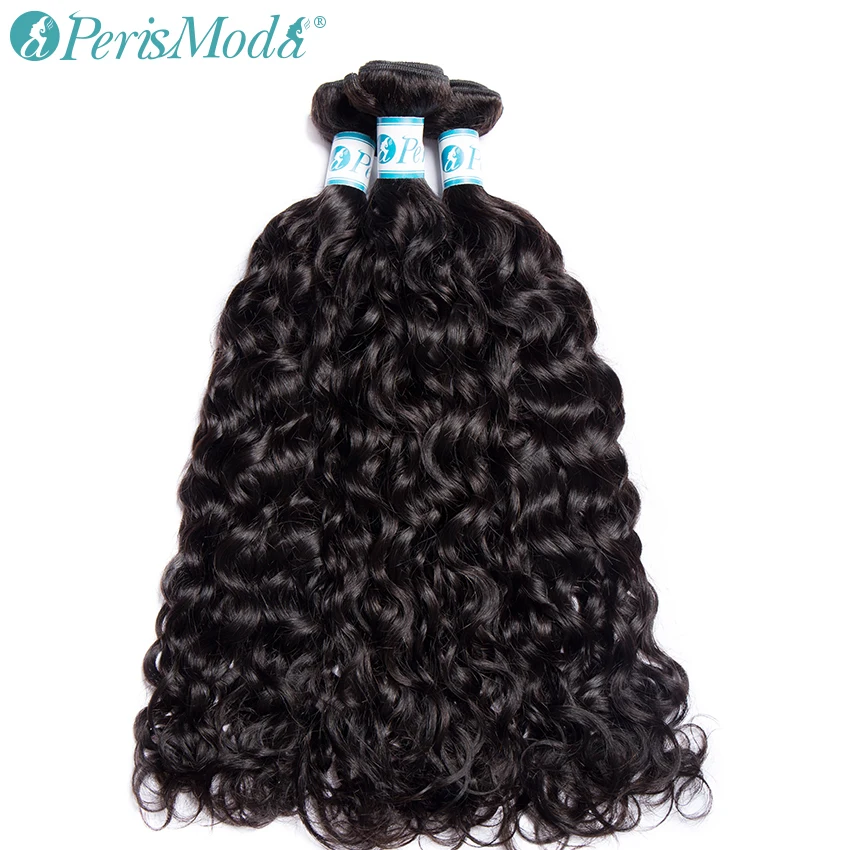 Perismoda волосы волнистые Комплект s с закрытием перуанские накладные 8 &quot 28&quot Remy