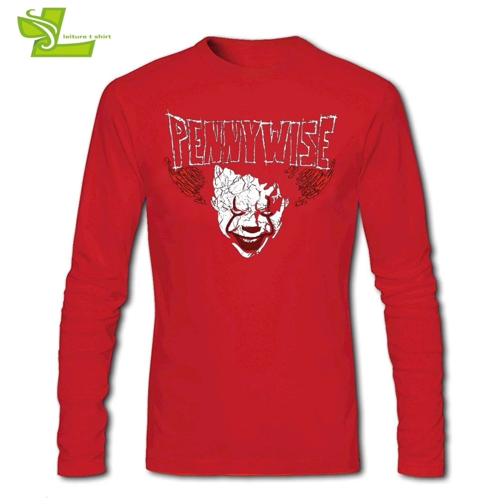 Мужская футболка Pennywise популярная Обычная Удобная для мальчиков с длинным