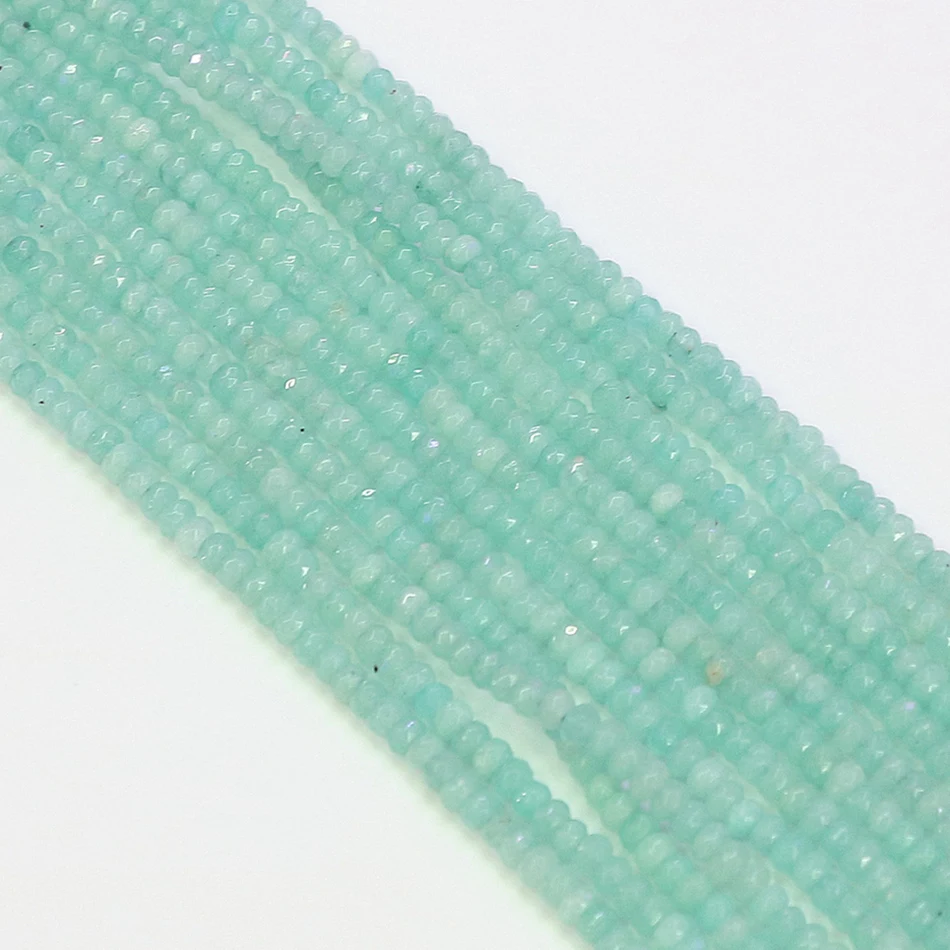 Граненая форма Рондель 2*4 мм Амазония натуральный камень jades новая мода для