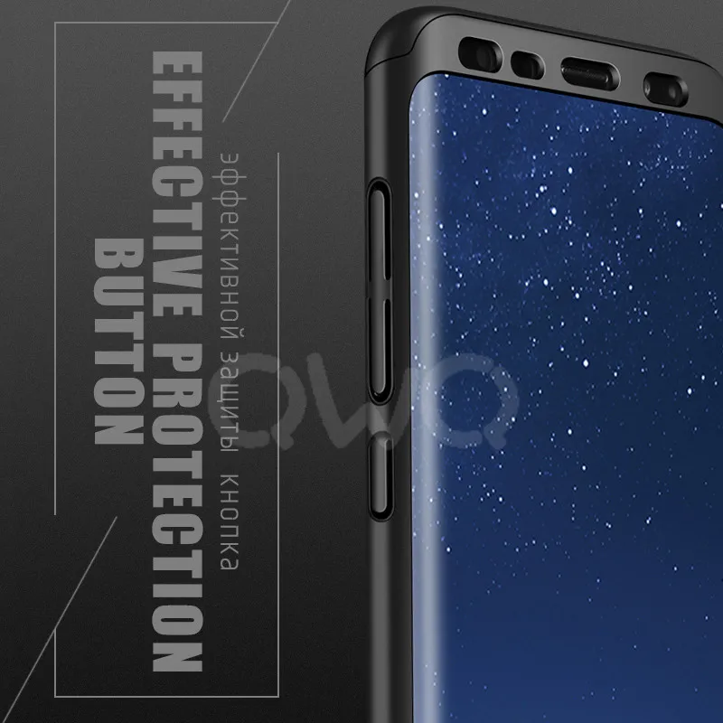 360 градусов полное покрытие чехлы для телефонов Samsung Galaxy S9 S8 Plus Ударопрочный ПК