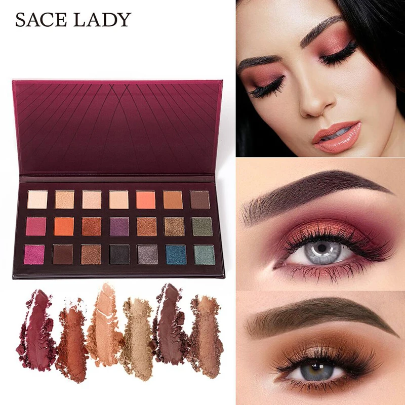 SACE LADY 21 цвет матовые и мерцающие тени для век Палитра сильно пигментированный