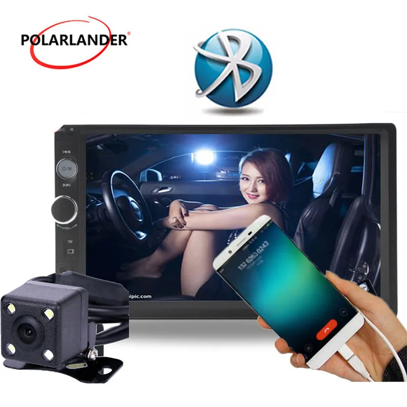 7 'ƈDin USB/TF/FM стерео радио Bluetooth MP5 плеер головное устройство сенсорный экран с