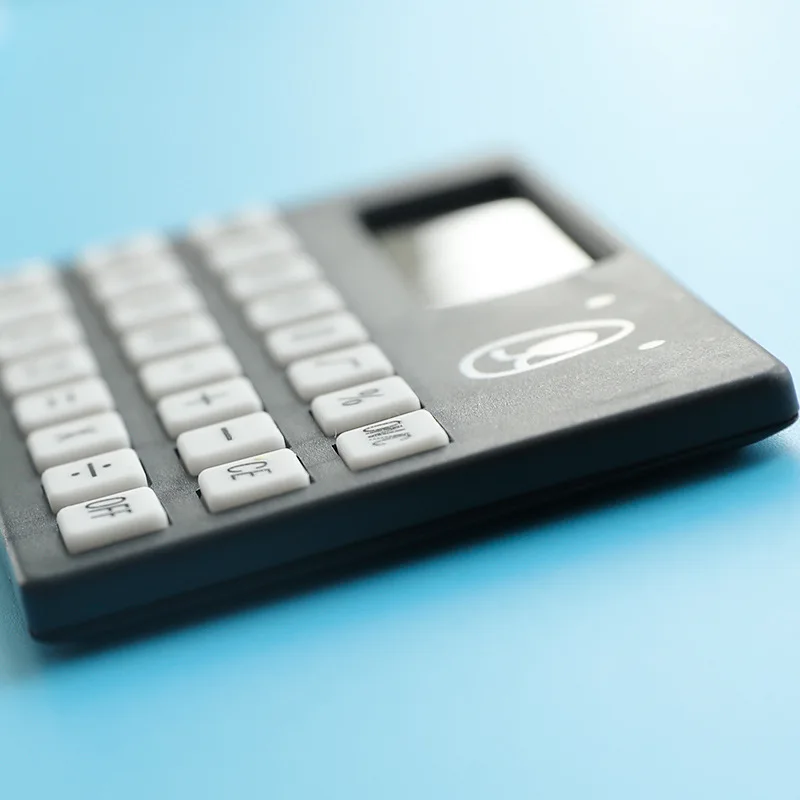 Мультипликационный мини калькулятор с изображением хлеба и медведя карманный