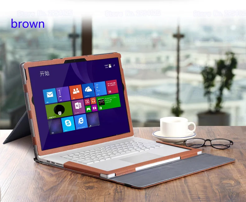brown Чехол-подставка для ноутбука microsoft Surface Book 2 15 дюймов чехол для ноутбука сплит-Дизайн чехол для Surface Book 2 13,5 дюймов подарок - Цвет: brown